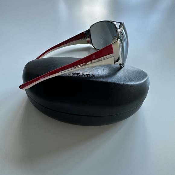 Vintage Prada Sport Sunglasses Red/White - Picture 8 of 9